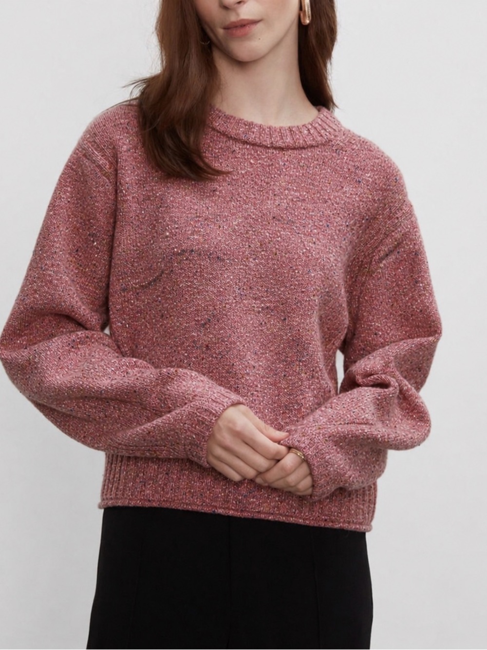 Club Monaco-Slightly Oversized Cropped Wool Sweater